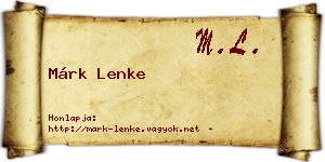 Márk Lenke névjegykártya